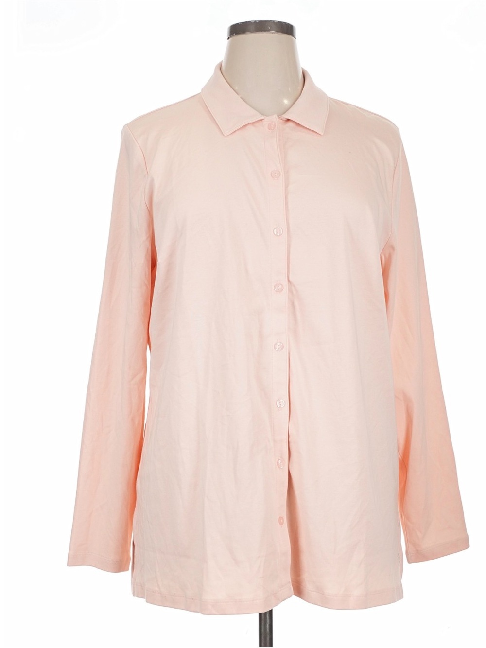 Isaac Mizrahi Pale Pink Button-Down Shirt